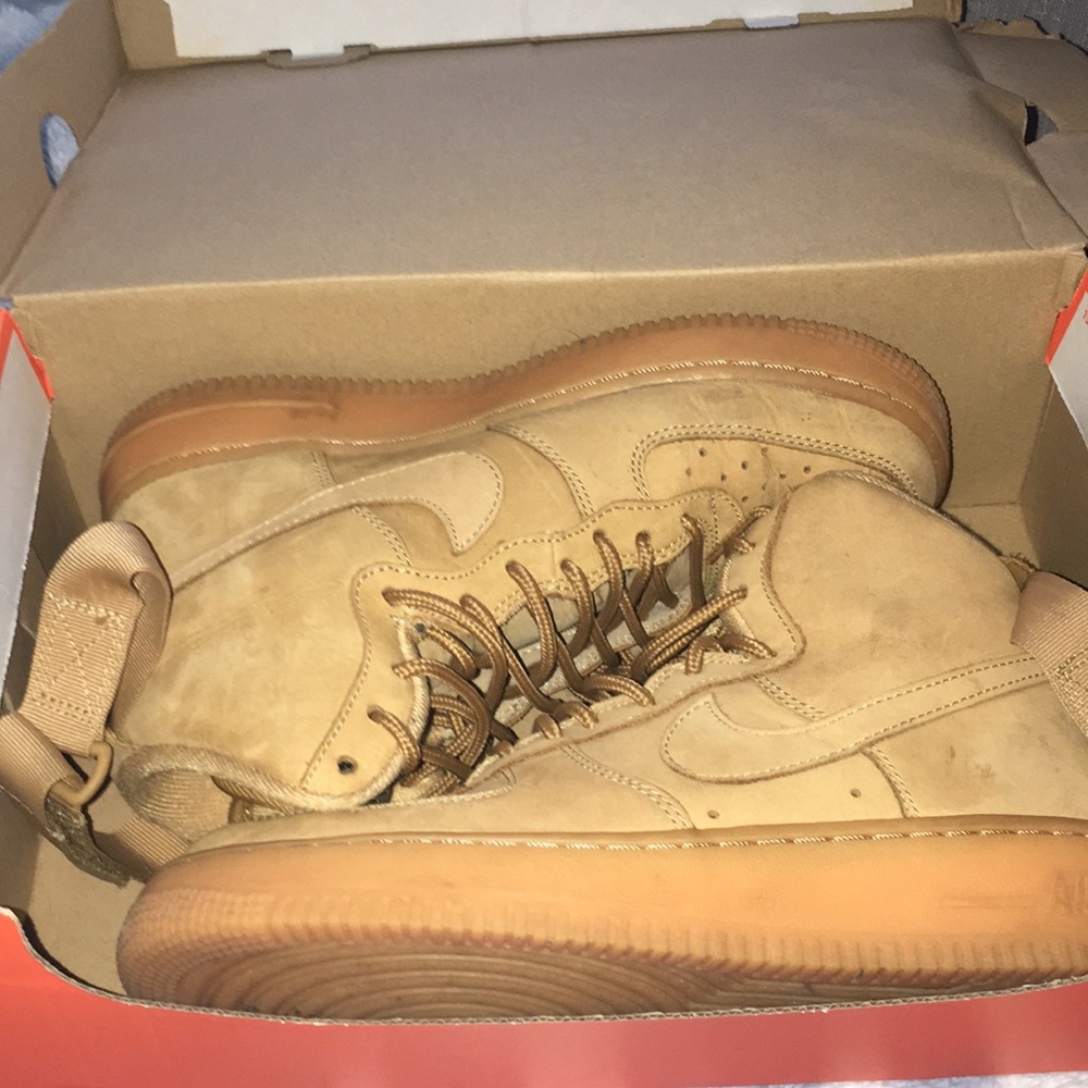 Nike Air Force 1 high top wheat  size (7.5)